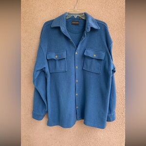 Taylor & Henry Mens Soft Fleece Long Sleeve  Flannel Button Down Sweater